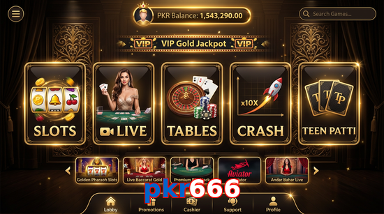 Main screen of Pkr666 casino page for PK players